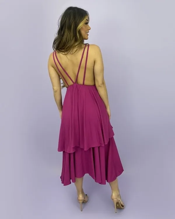 Vestido Hellen - Fúcsia
