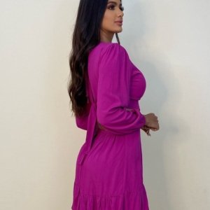 Vestido Cláudia - Fúcsia - Image 3