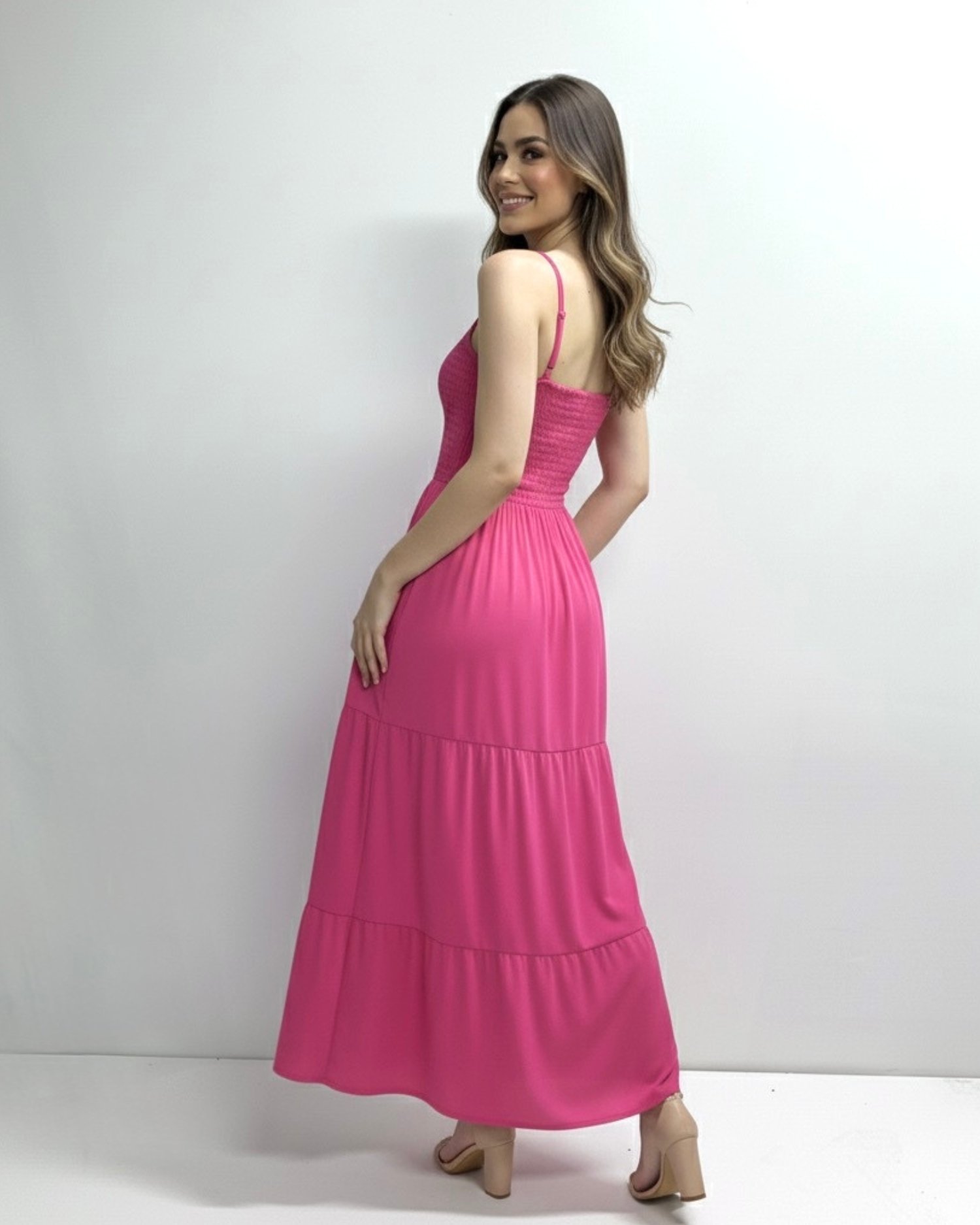 Vestido Jéssica Midi - Rosa Chiclete - Image 7