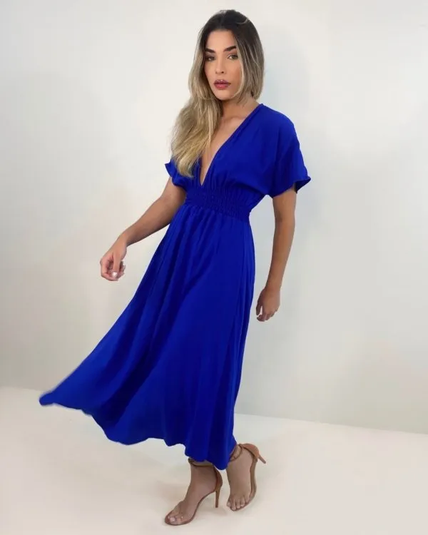 Vestido Marcela - Azul Royal