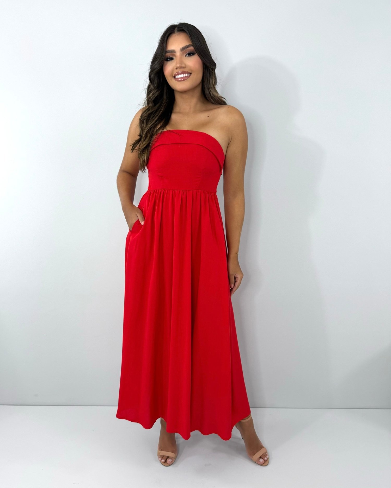 Vestido Perla - Vermelho - Image 1