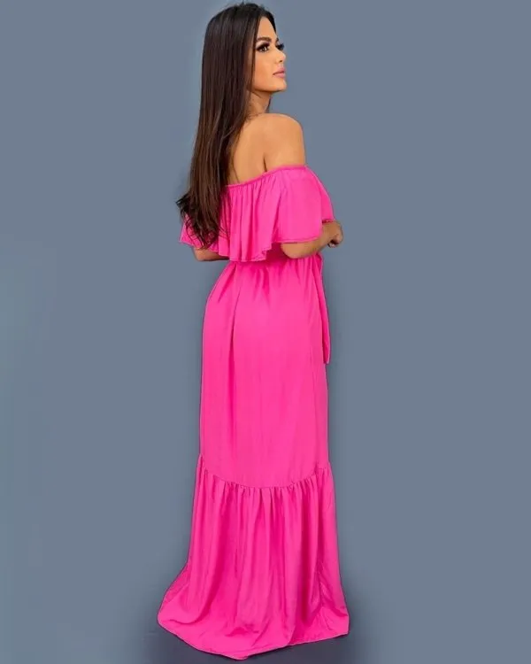Vestido Luíza - Rosa Chiclete