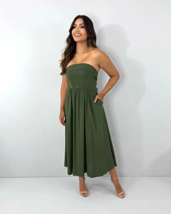 Vestido Perla - Verde Militar