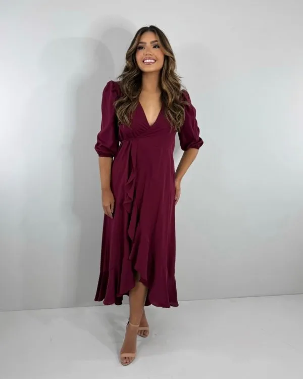 Vestido Berenice - Marsala