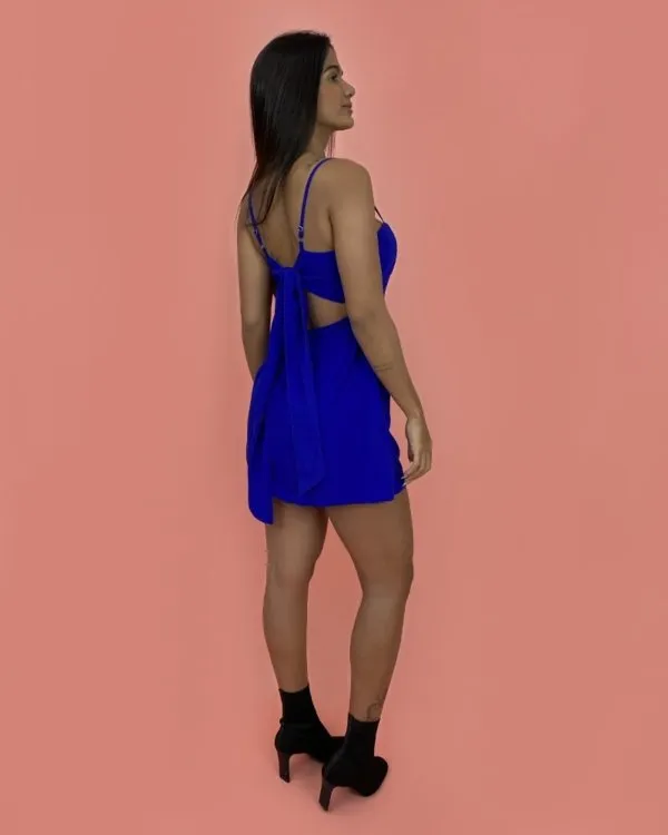 Vestido Estela - Azul Royal