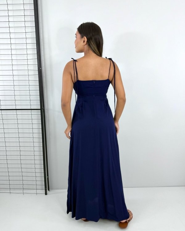 Vestido Drica Longo - Azul Marinho