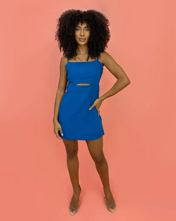 Vestido Naiane - Azul Petróleo