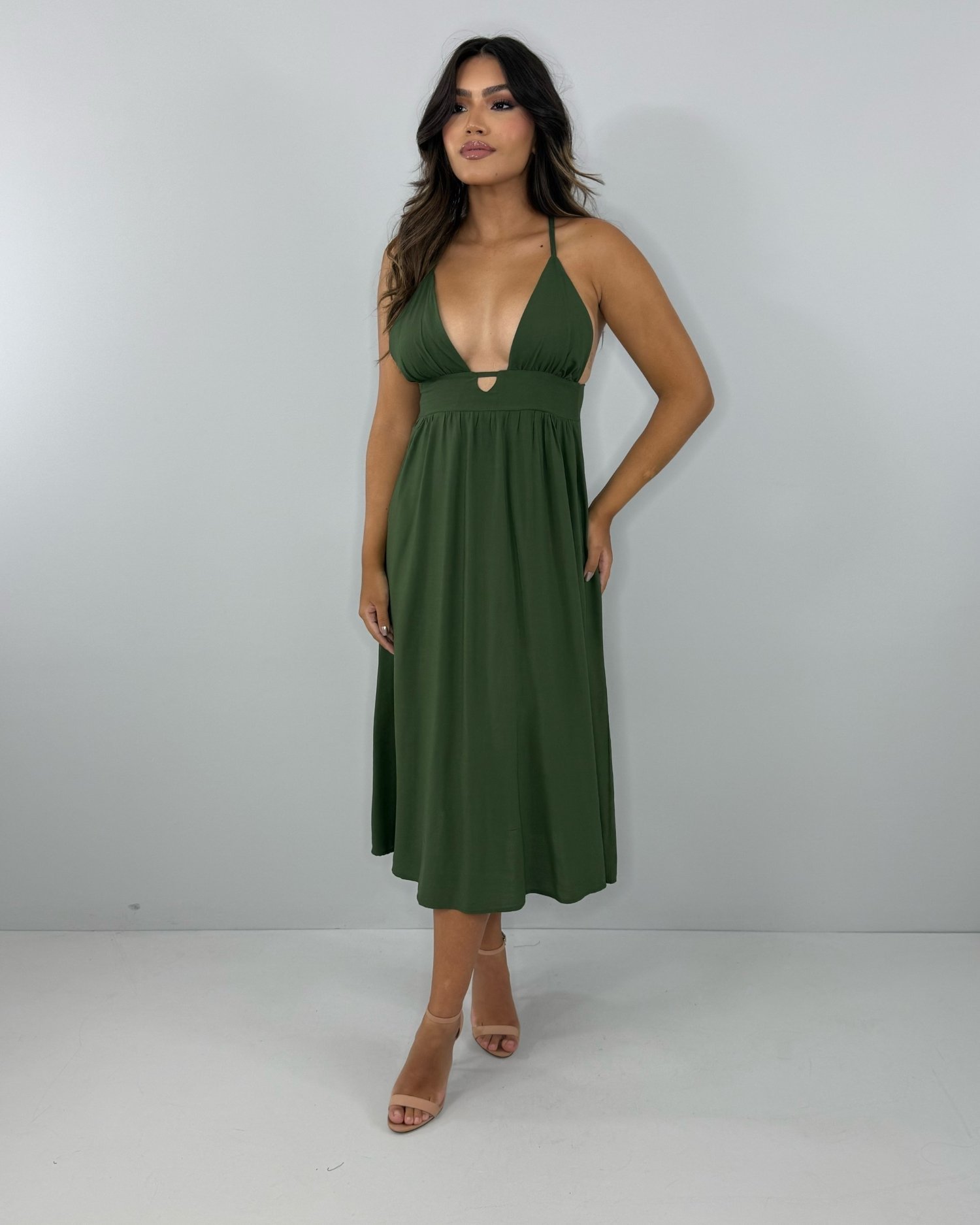 Vestido Heloína - Verde Militar - Image 2