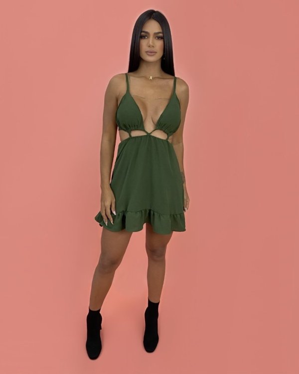 Vestido Nicole - Verde Militar