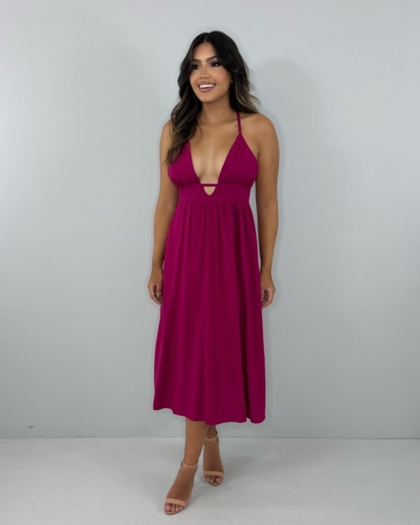 Vestido Heloína - Cereja