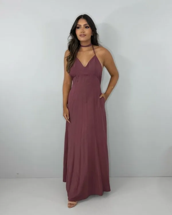 Vestido Victória - Marrom