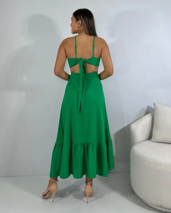 Vestido Aurora - Verde Bandeira