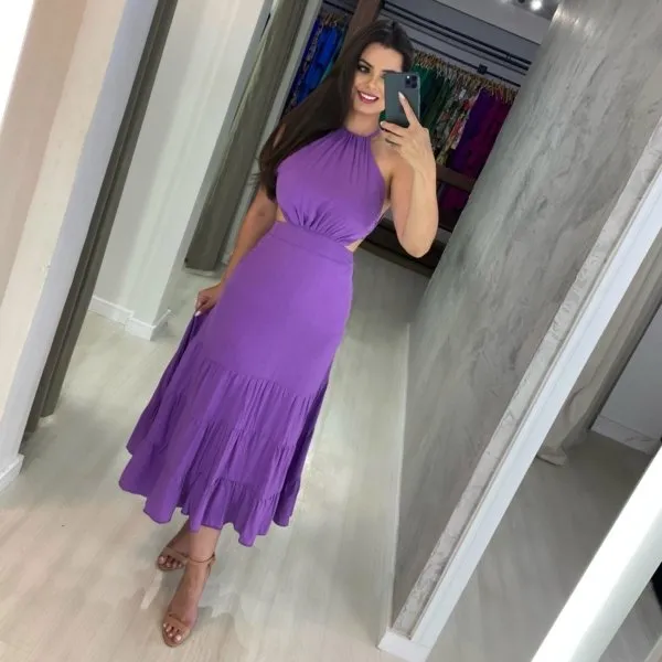 Vestido Estefane - Lilás