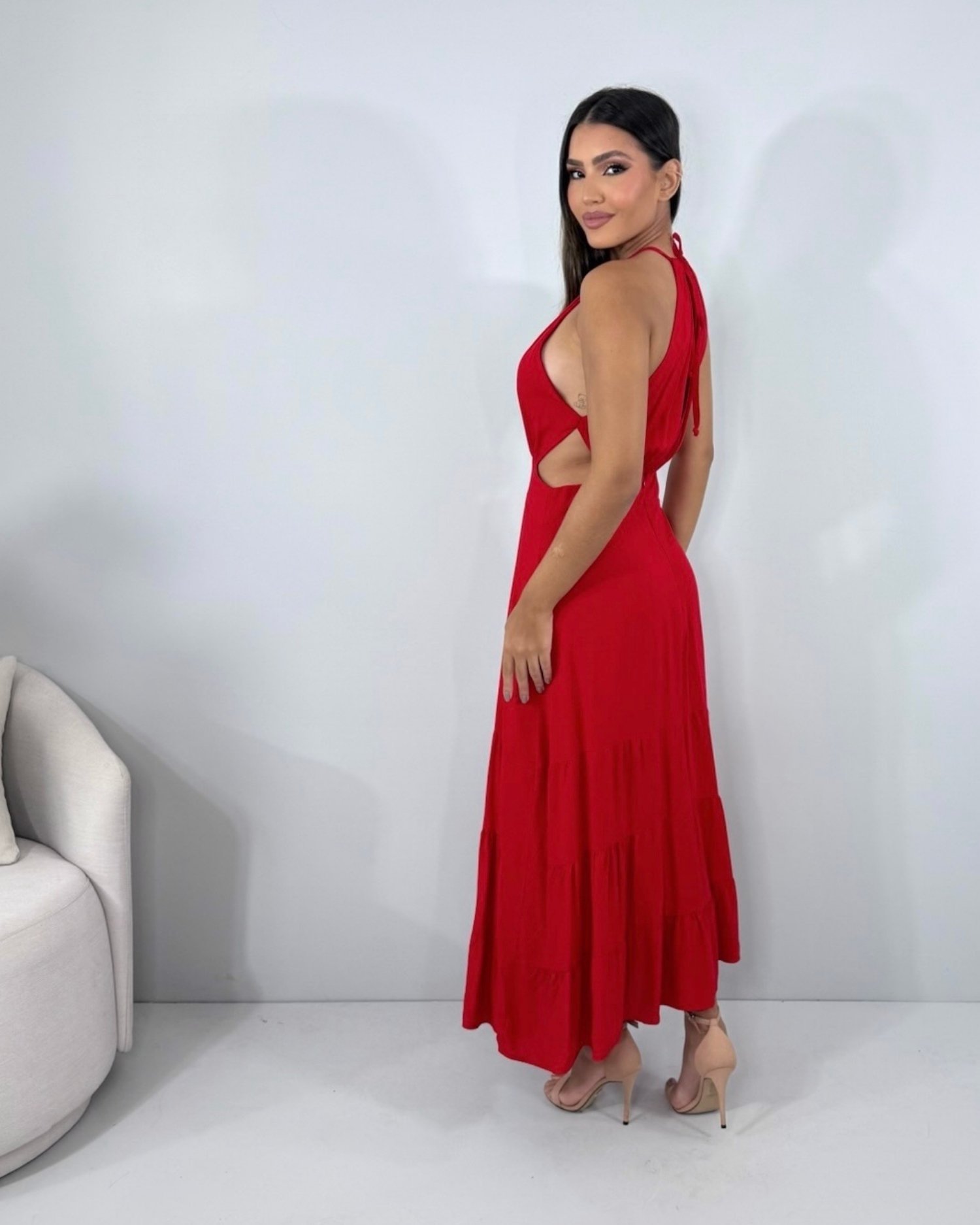 Vestido Estefane - Vermelho - Image 3