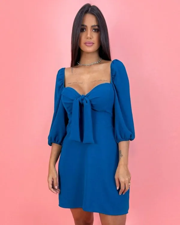 Vestido Tatiane - Azul Petróleo