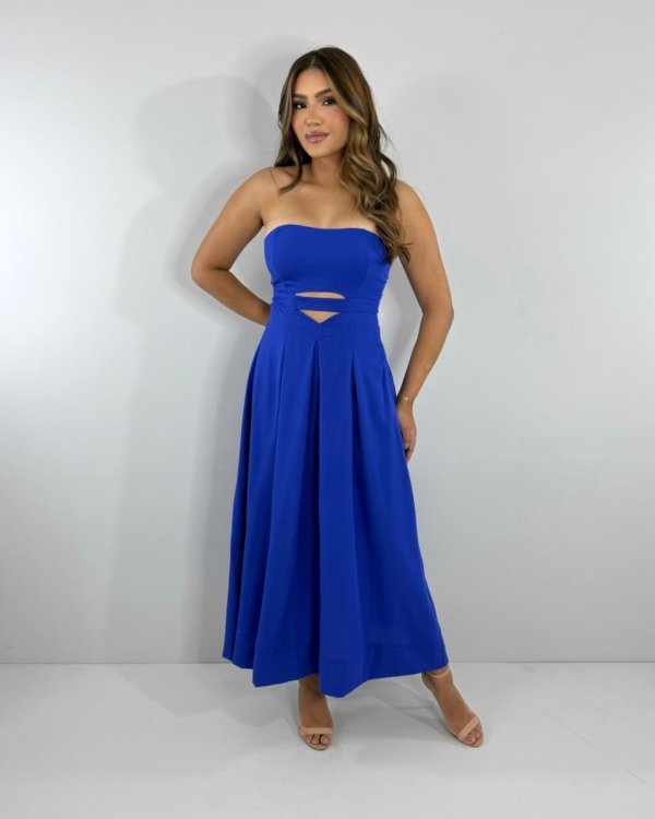 Vestido Maria Flor - Azul Royal