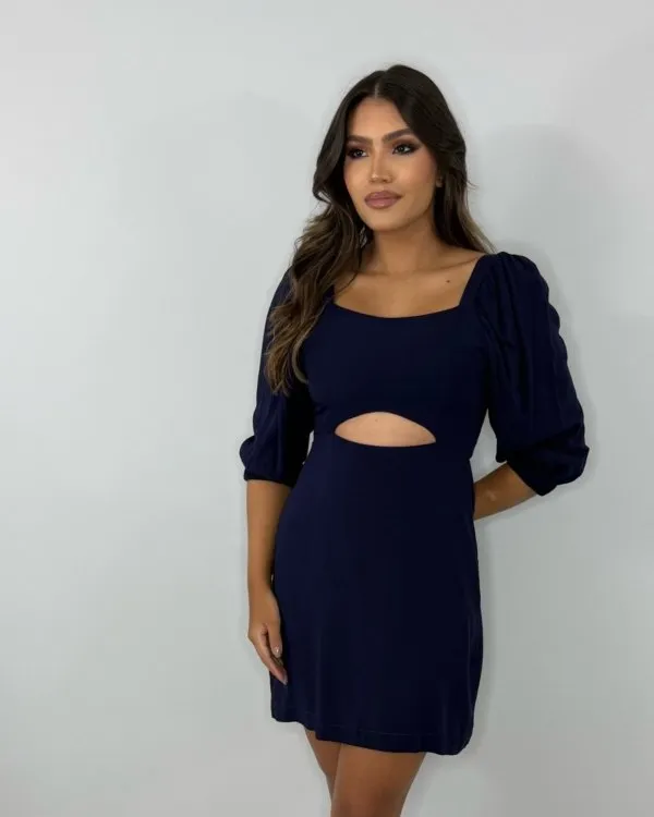 Vestido Yuna - Azul Marinho