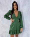 Vestido Cláudia – Verde Militar