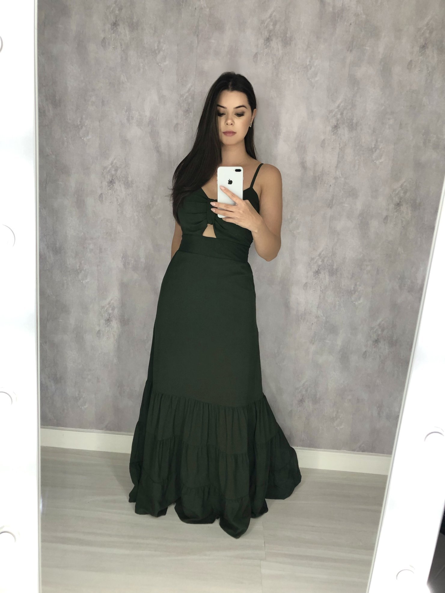 Vestido Jéssica Longo - Verde Militar - Image 1