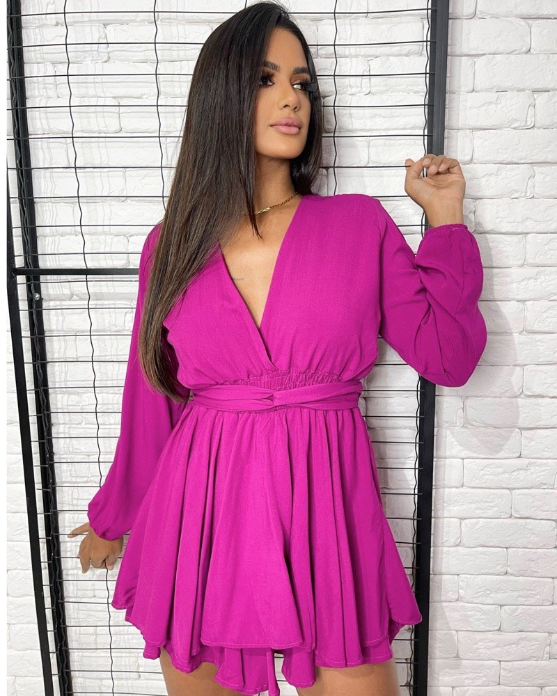 Macaquinho Raiany - Fúcsia