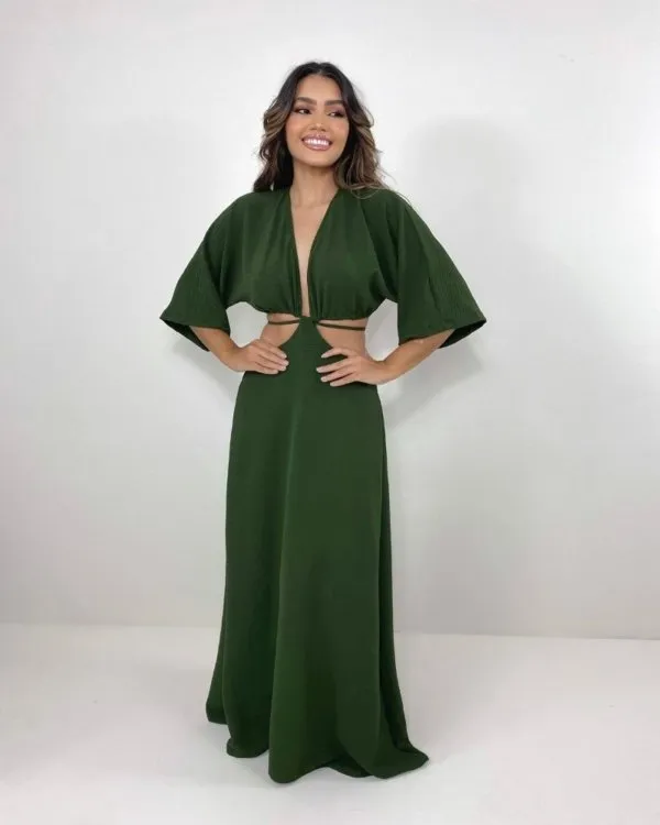 Vestido Cibele - Verde Militar