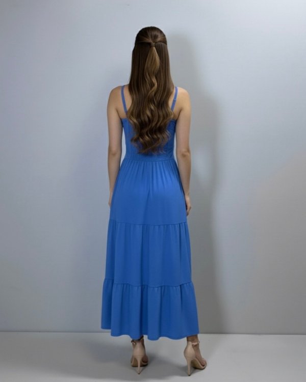 Vestido Jéssica Midi - Azul