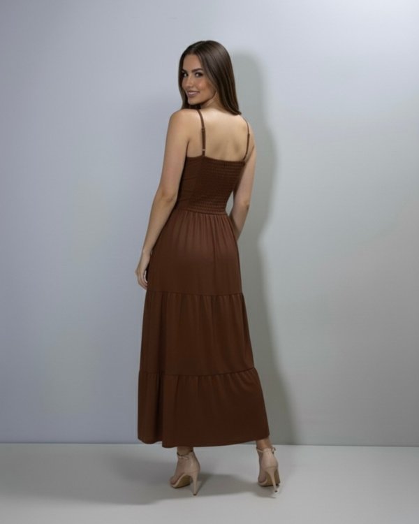 Vestido Jéssica Midi - Marrom