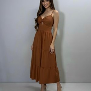 Vestido Jéssica Midi - Caramelo - Image 1