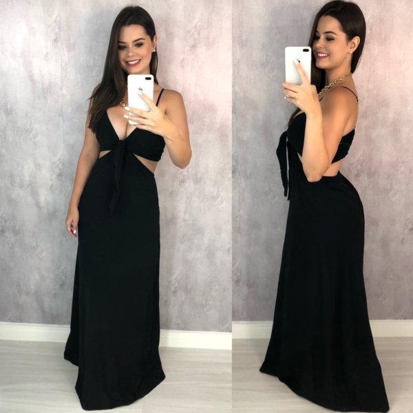 Vestido Natália - Preto