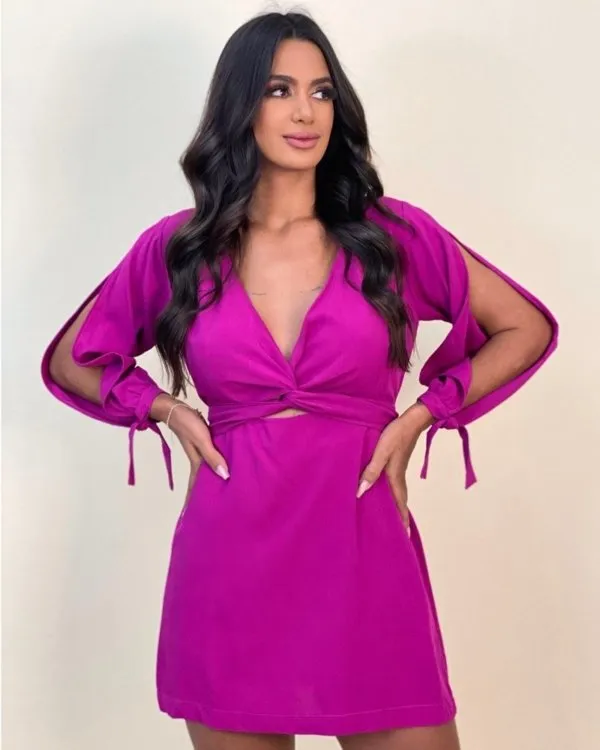 Vestido Marília - Fúcsia
