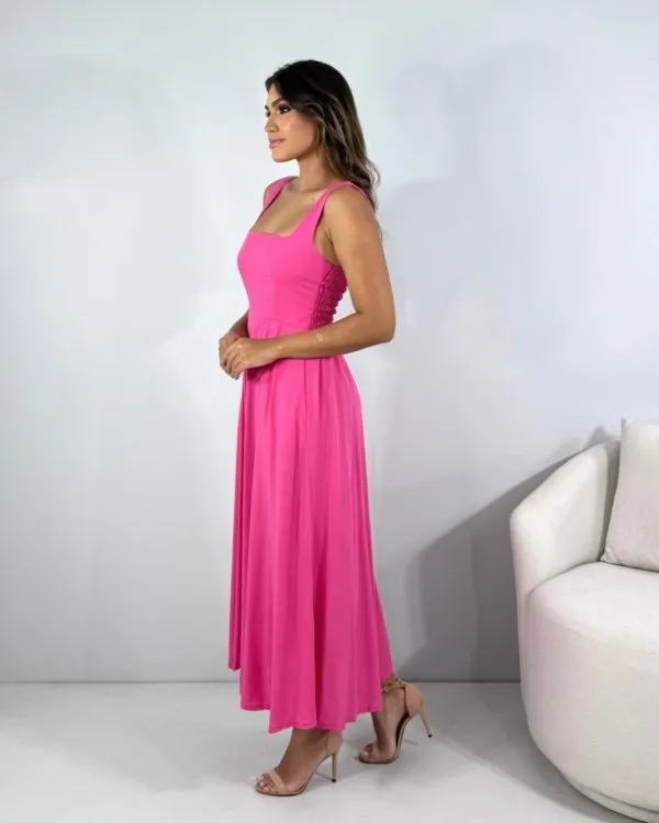 Vestido Samanta - Rosa Chiclete