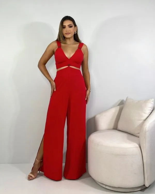 Macacão Maíra - Vermelho