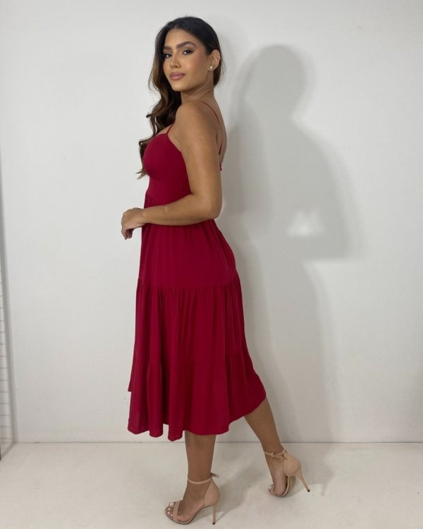 Vestido Jéssica Midi - Marsala