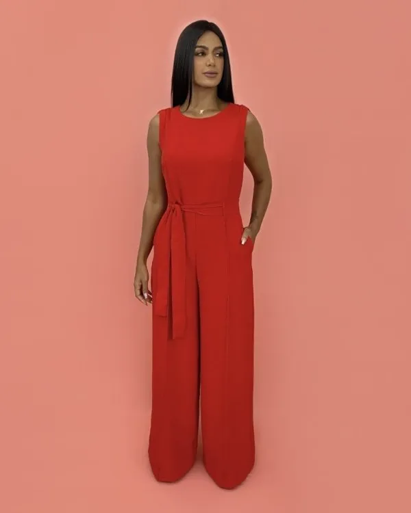 Macacão Celina - Vermelho