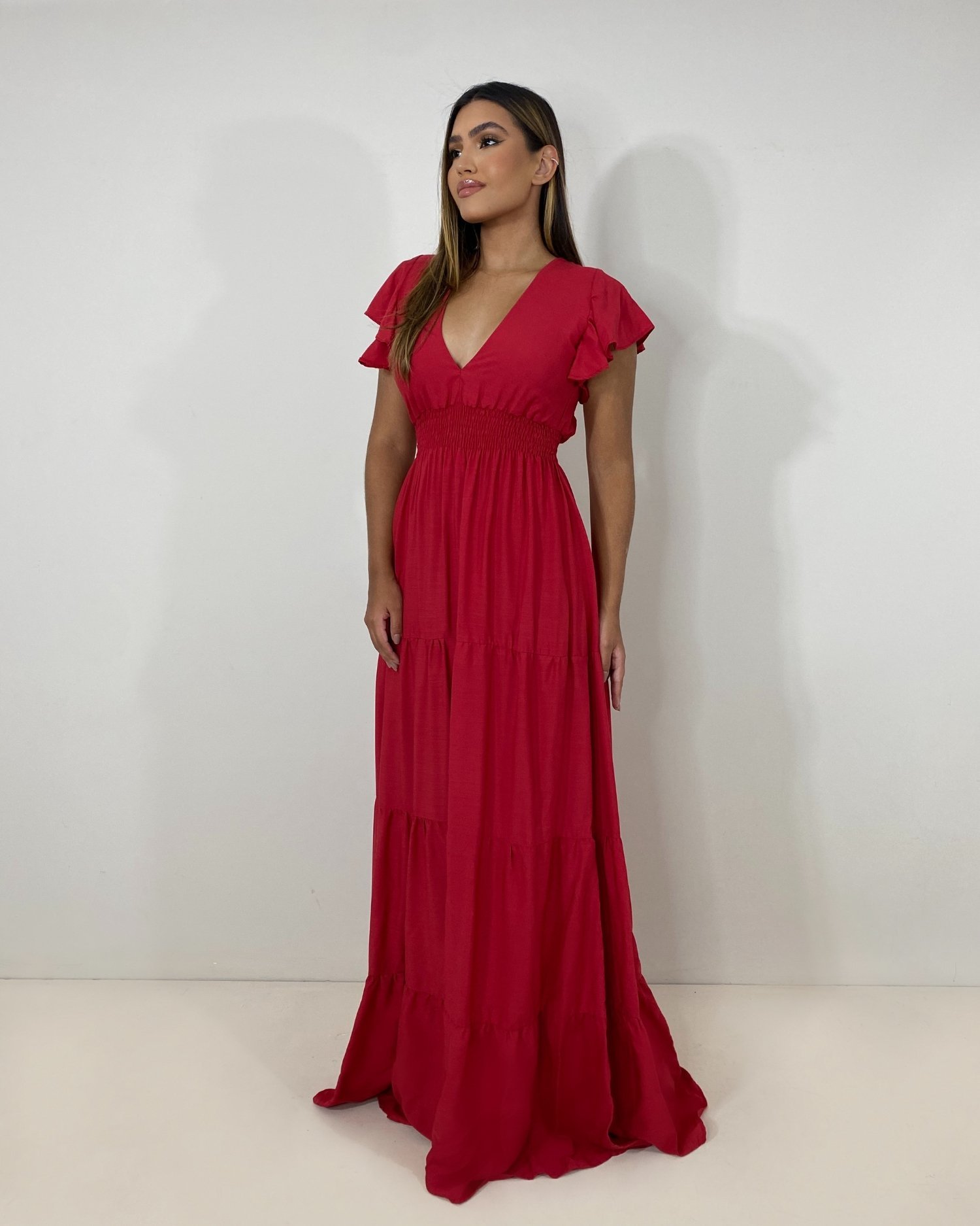 Vestido Laís Longo - Vermelho - Image 4
