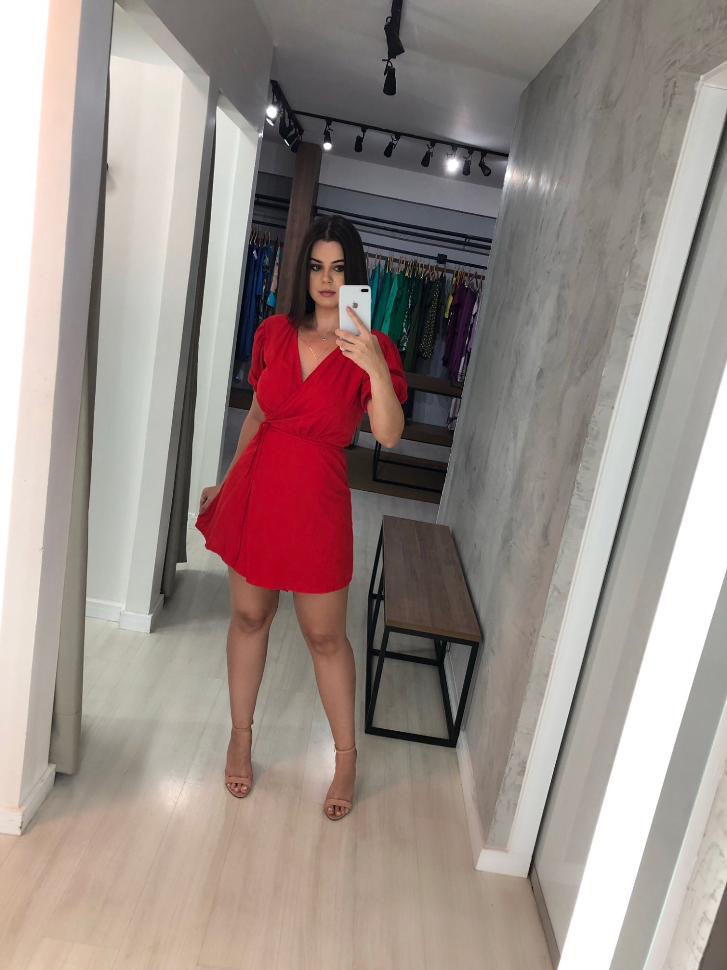 Vestido Érica Manga Princesa - Vermelho - Image 4