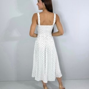 Vestido Samanta - Poá Fundo Branco - Image 2