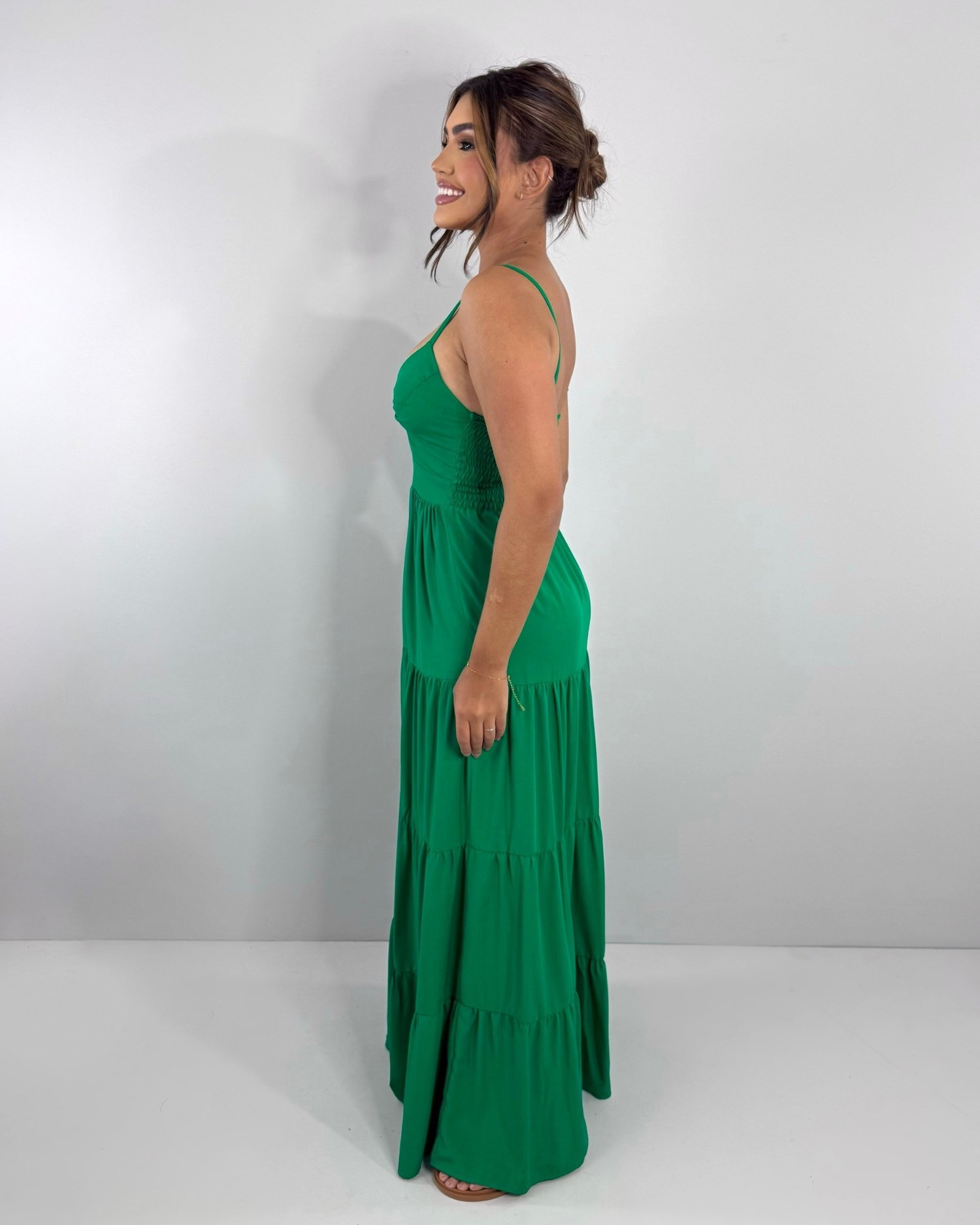 Vestido Cátia - Verde Bandeira - Image 3