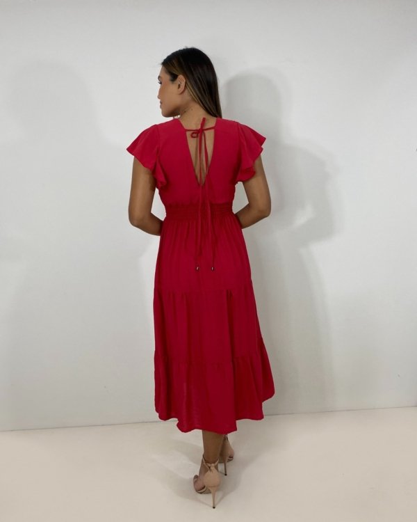 Vestido Laís Midi - Vermelho