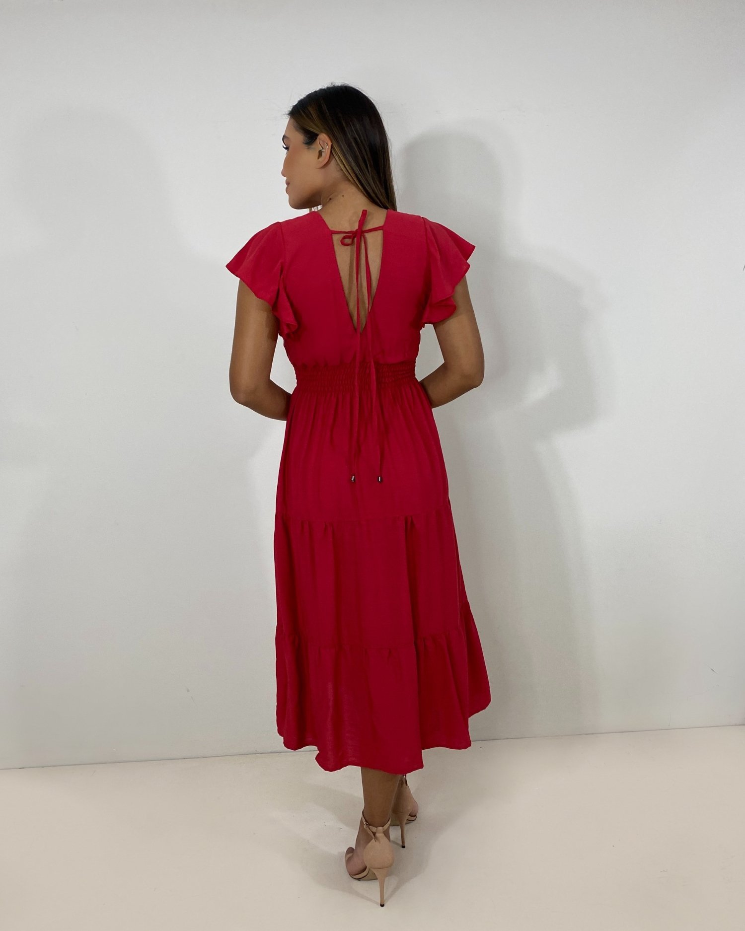 Vestido Laís Midi - Vermelho - Image 4