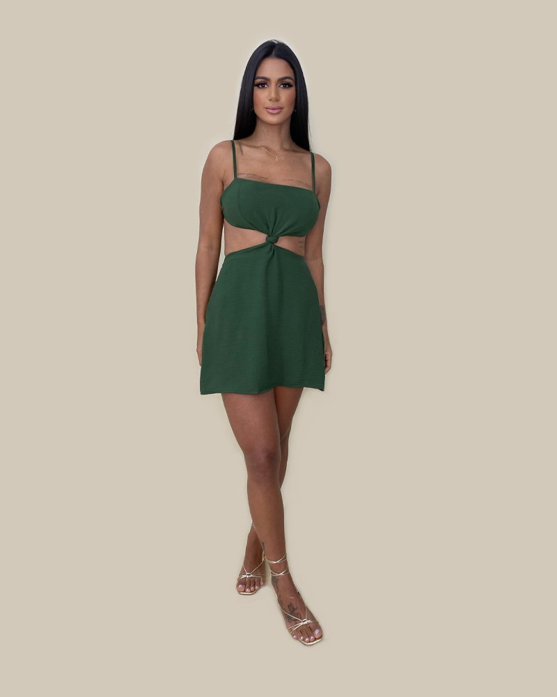 Vestido Cleo - Verde Militar - Image 1