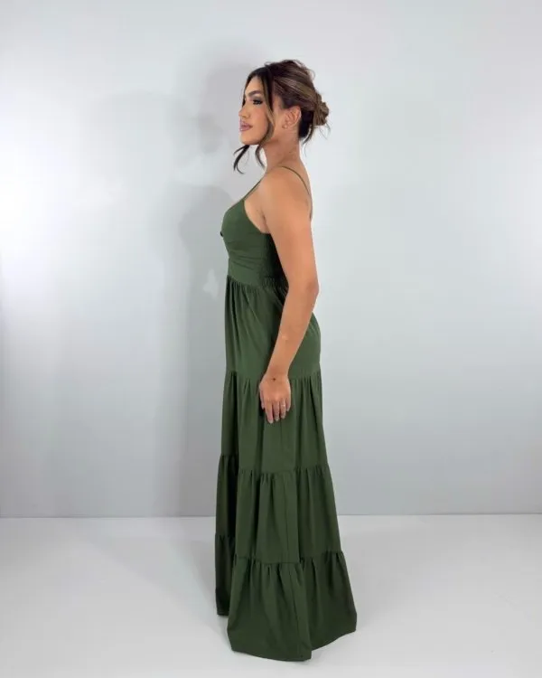 Vestido Cátia - Verde Militar
