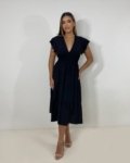 Vestido Laís Midi – Preto