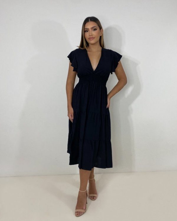 Vestido Laís Midi - Preto