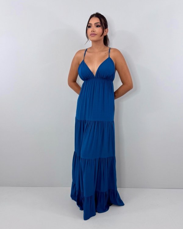 Vestido Sophia - Azul Petróleo