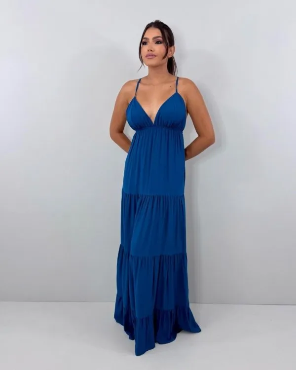 Vestido Sophia - Azul Petróleo