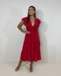 Vestido Laís Midi – Vermelho