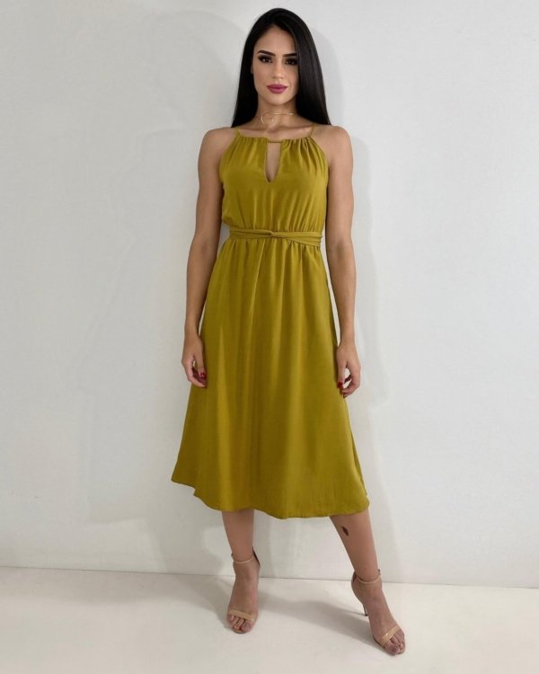 Vestido Isadora - Amarelo Queimado