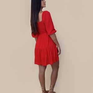Vestido Juliana Curto - Vermelho - Image 3