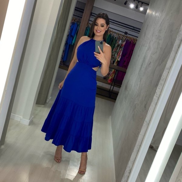 Vestido Estefane - Azul Royal